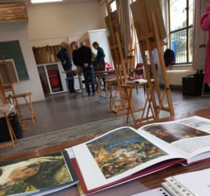 groep mensen in klaslokaal groep mensen in klaslokaal