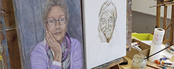portret en model